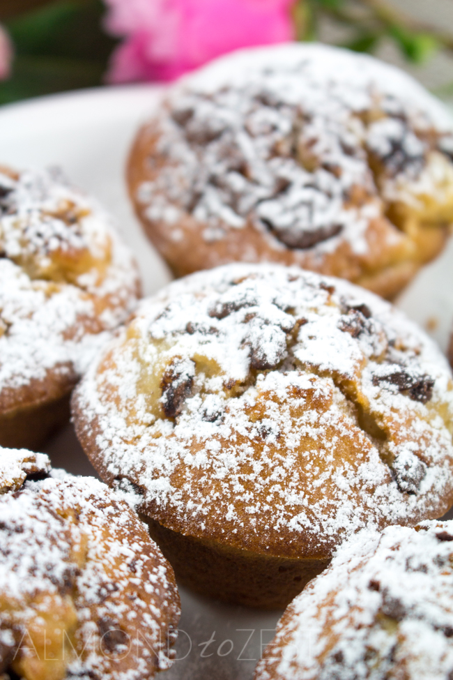 Pear, Ginger and Chocolate Muffins - This muffin recipe is fast and easy to make! Packed full of ginger, chocolate and juicy pear flavors that you’re going to love!!