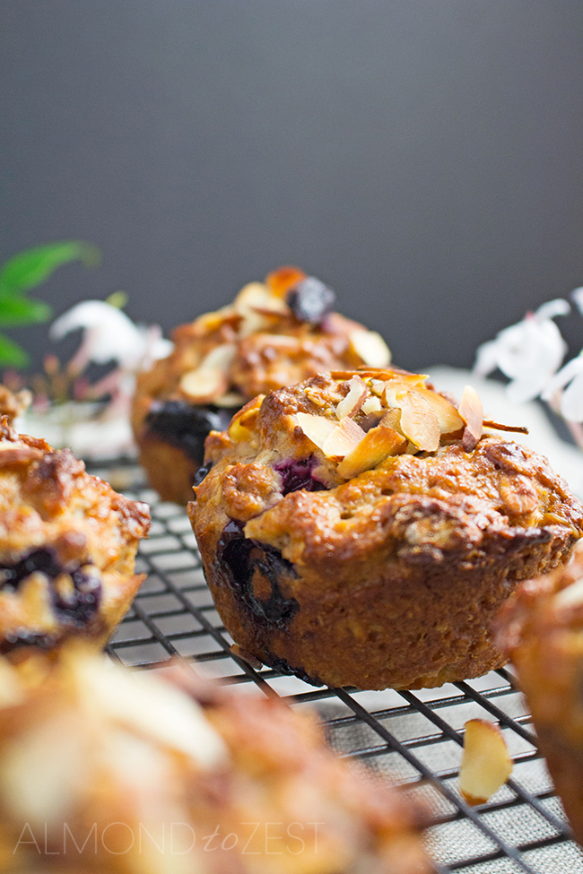 Whole-Wheat Blueberry and Oat Muffins